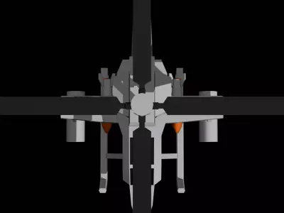 Stylized Low Poly Helicopter Attack Game Ready Low-poly 3D model