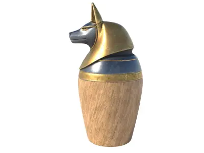 Egyptian jar 8 Low-poly 3D model