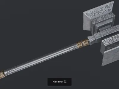 Collection of Hammers 3D Model Pack
