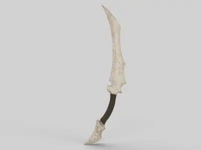 Stylized knife Low-poly 3D model shop