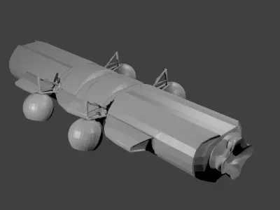 Starcruiser Ark Low-poly 3D model