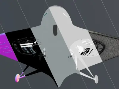 Hang Glider 3D model shop