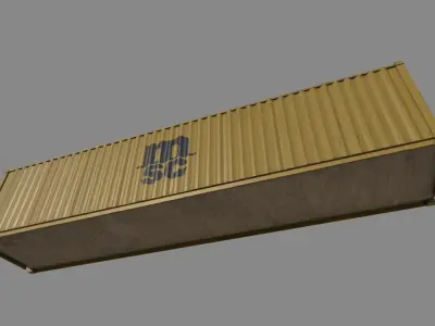 Low-Poly Painted Container Low-poly 3D model