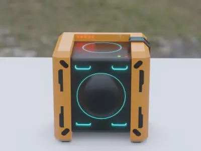 sci-fi box Low-poly 3D model get