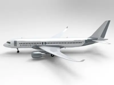 Airbus A320 Low-poly 3D model