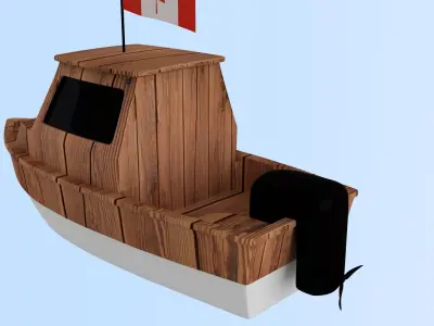 Caneda Fishing Boat 3D model