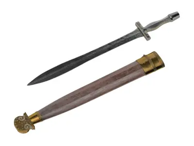 Xiphos Sword Low-poly 3D model purchase