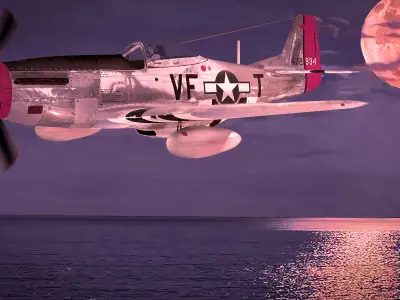 P51 Mustang US fighter pane Free 3D model