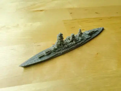 Japanese Nagato Class Battleship 3D print model