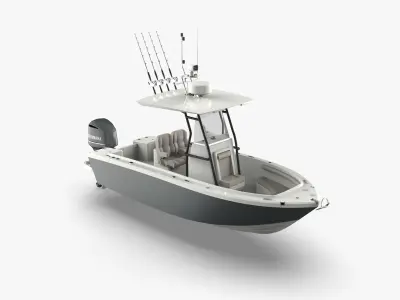 6 Meter Fishing Hard Top Boat  3D model