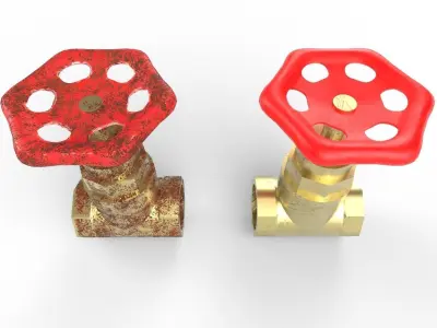 Valve M2 Low-poly 3D model