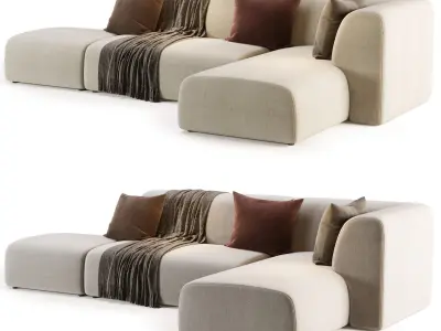 Corner sofa Industrial Loft gray 3D model purchase