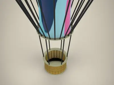 Hot Air Balloon 3D model 16