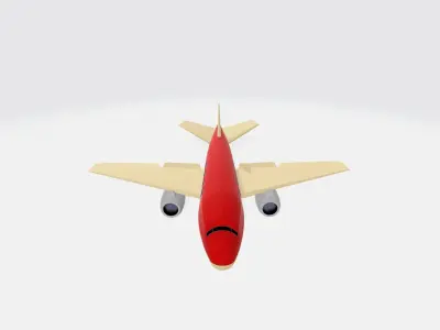 Air Bus Airplane Low-poly 3D model