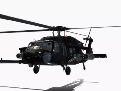 MH 60L BLACK  HAWK Low-poly 3D model