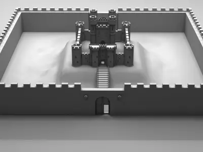 Castle Low-poly 3D model