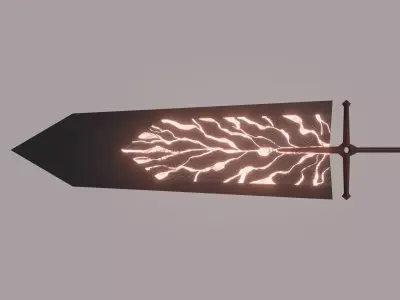 Asta Demon Sword Low-poly 3D model