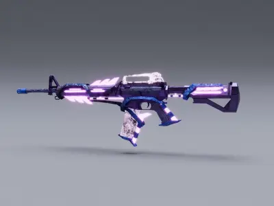 Weapon M16A4 Low-poly 3D model