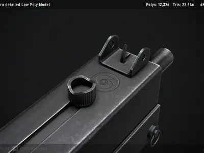Low-poly Ingram Mac10 Low-poly 3D model