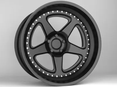 Brixton Forged tr05 Wheels Low-poly 3D model
