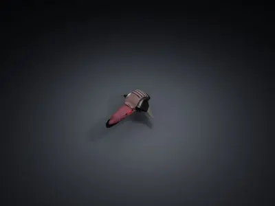 Flying snail giant mecha Low-poly 3D model