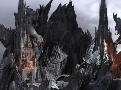 Dark Lizard Mountain Kit bash 3D model