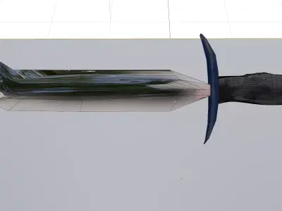 low poly sword knife Free 3D model