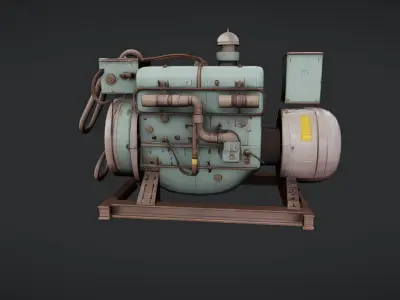 Industrial diesel generator 3D model purchase