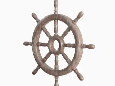 Vessel Wheel 03 Low-poly 3D model
