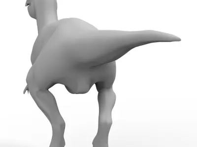 Dinosaur Base Mesh Low-poly 3D model