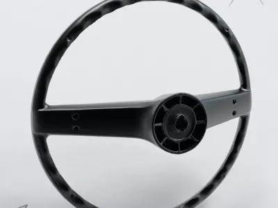 Volga GAZ-24 steering wheel 3d scanned PBR 3D print model