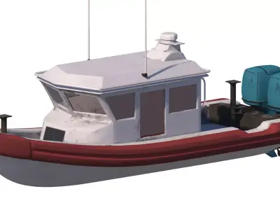 Tug Ship tugboat low poly Low-poly ap Low-poly 3D model