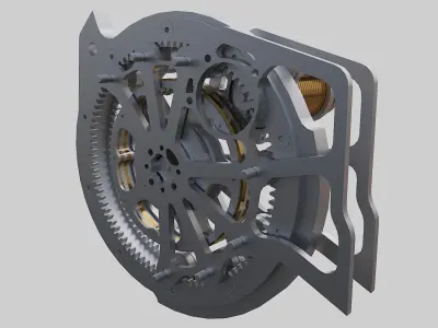 Internal reverse gyroscope 3D model