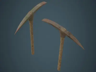 Pickaxe 2C Low-poly 3D model