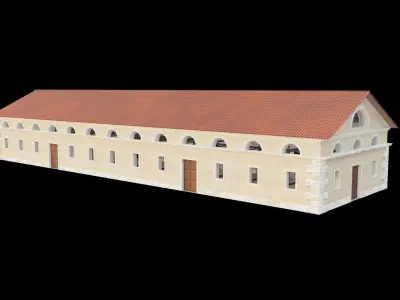 Old industrial pavilion 3D model