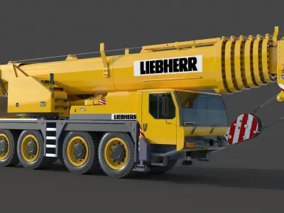 Liebherr LTM 1080 Cranes 3D model