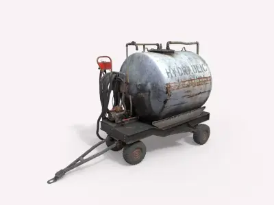 Old Hydraulic Oil Tank 3D model