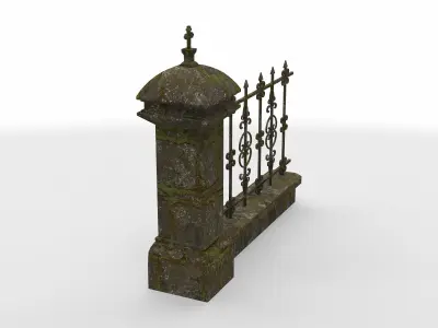 set architecture fence  3D model