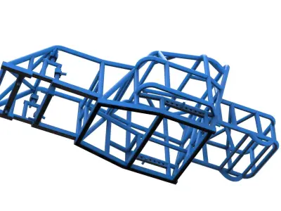 Frame of Mod Lite Race car Scale 1 to 25 3D print model