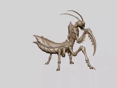 Aether-Forged Void-Mantis - Premium 3D Printable Sci-Fi Boss 3D print model