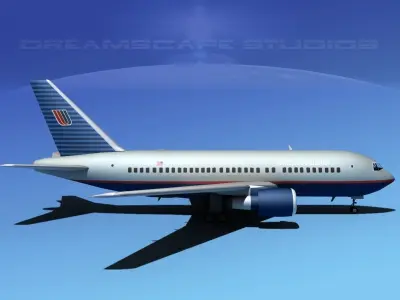 Boeing 767-100 United 3D model