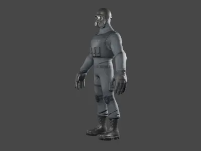 SOLDIER Low-poly 3D model Free low-poly 3D model