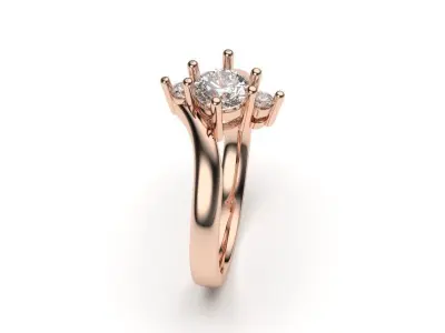 solitaire with ring sizes  8 part S12 3D print model