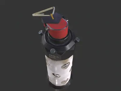 Flash grenade Low-poly 3D model buy