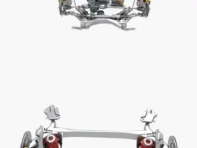 Electric Car Suspension 3D model