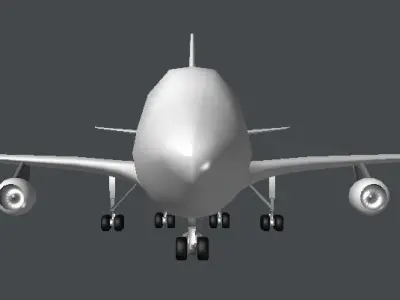 Passenger Plane Low-poly 3D model