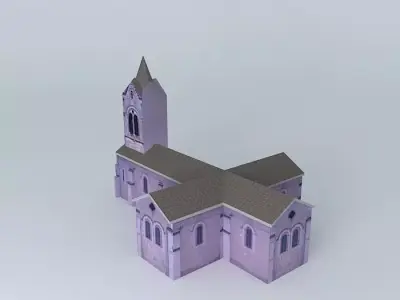 Church Tocane Saint Apre Free 3D model