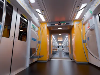 Brasil Sao Paulo Subway Line 4 Yellow 3D model