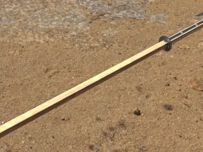 Knightly Pole Axe Low-poly 3D model