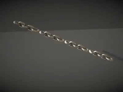 Cartoon Steel Chain Low-poly 3D model